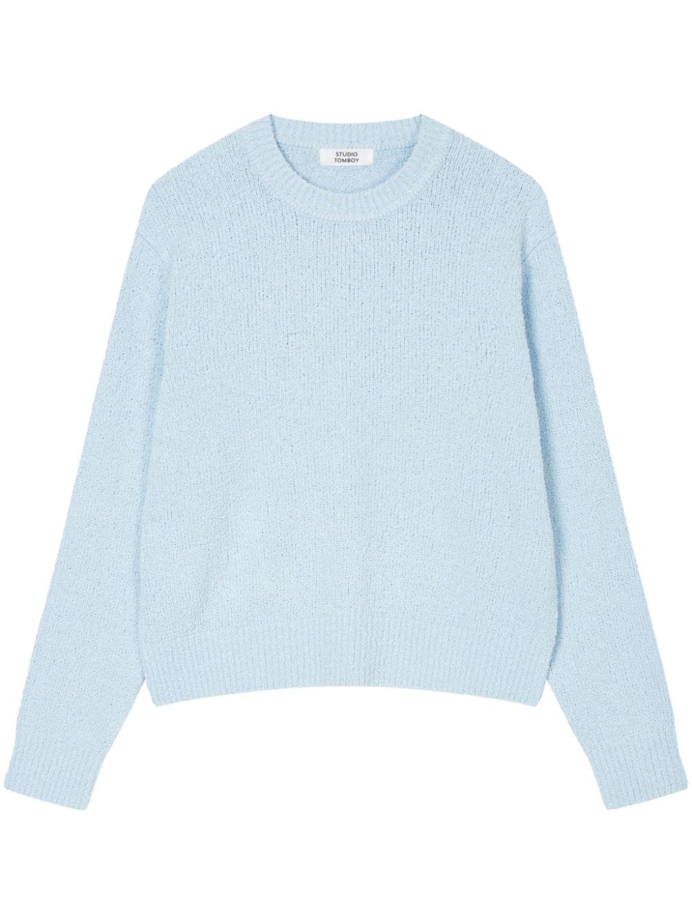 Studio Tomboy Crew-neck Cotton Jumper In Blue