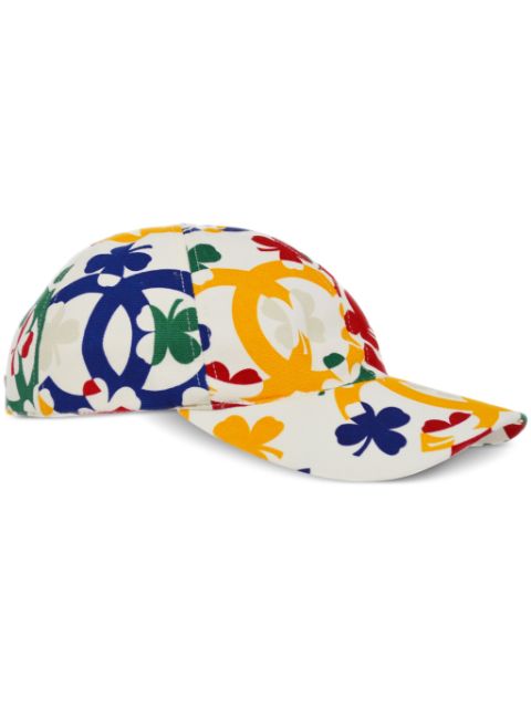 CHANEL 1990-2000s CC-print cotton cap Women