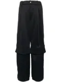 SONGZIO layered-design wide-leg trousers - Blue