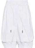 SONGZIO layered straight-leg shorts - White