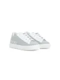 Versace Kids logo-embroidered canvas sneakers - Grey