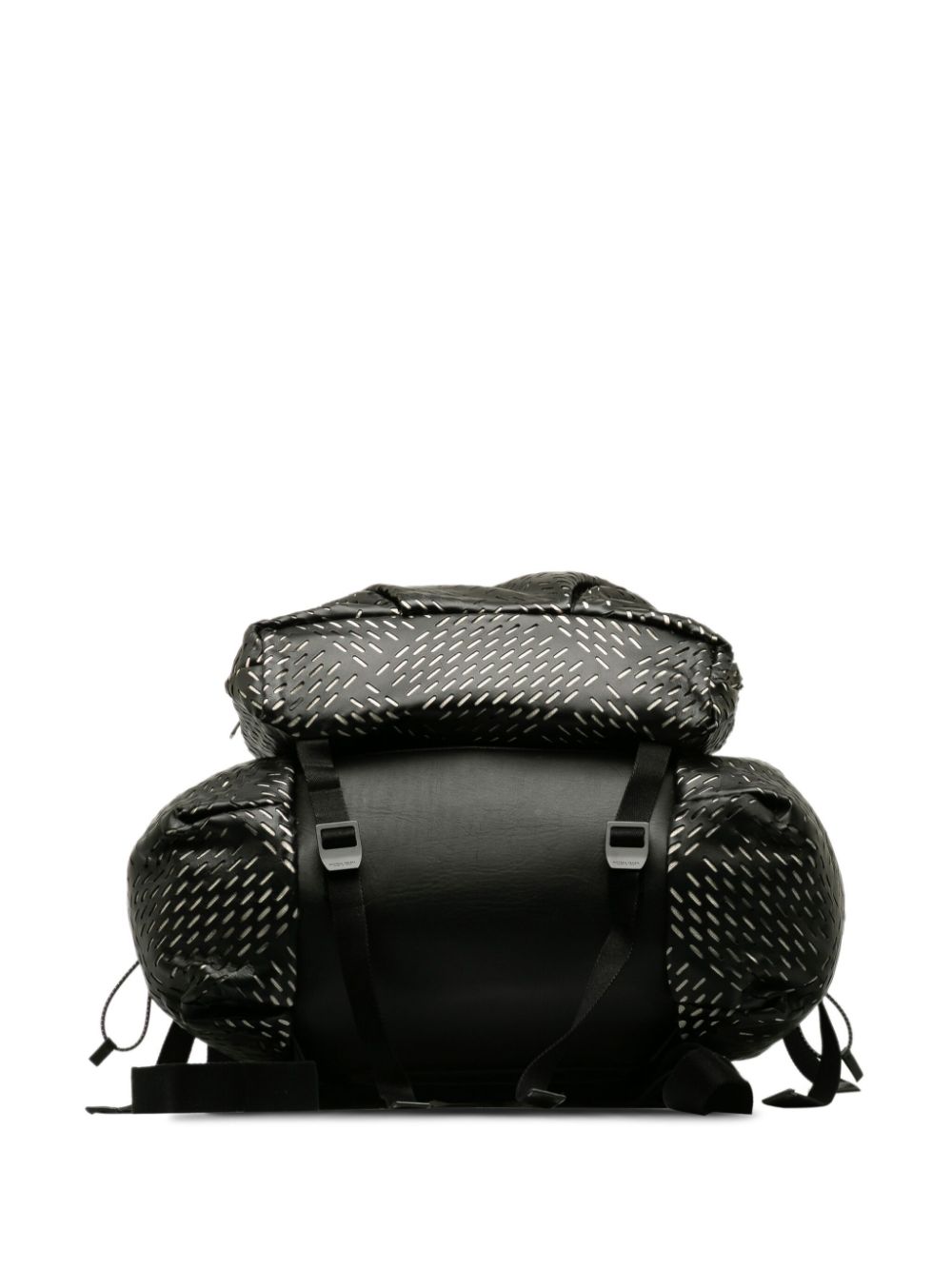 Pre-owned Bottega Veneta 2012-2024 Foldover Leather Backpack In Black