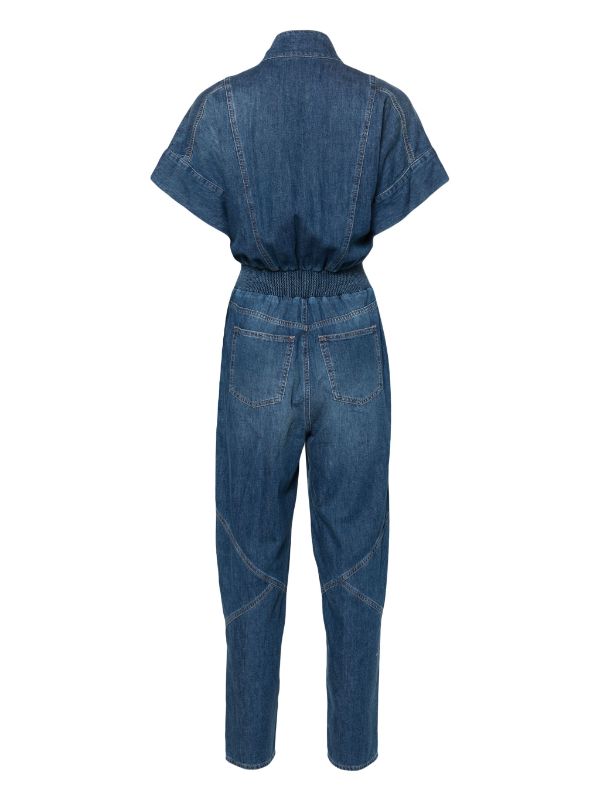 Elisabetta Franchi V-neck Denim Jumpsuit - Farfetch