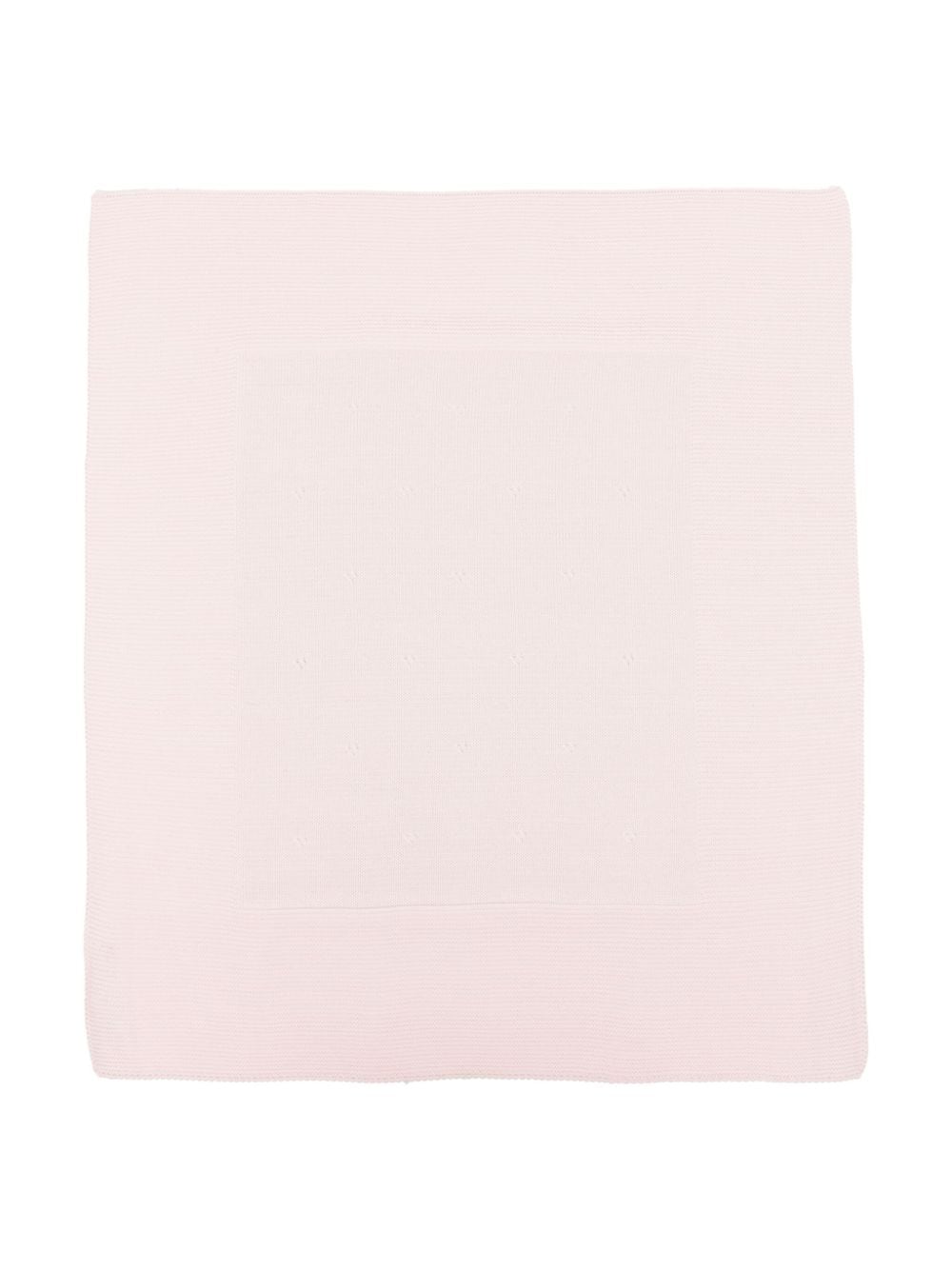 Little Bear Pointelle-knit Cotton Blanket In Pink