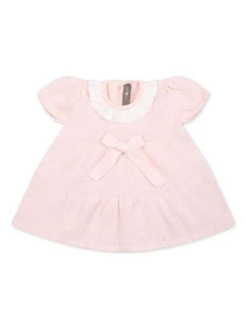 Little Bear bow knitted cotton dress