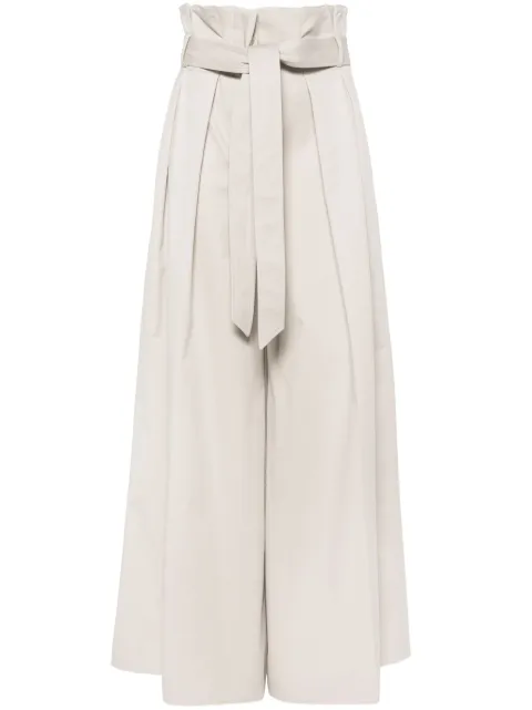 Moschino pleated twill wide trousers