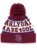 PEARLY GATES pompom-detail intarsia-knit beanie - Red