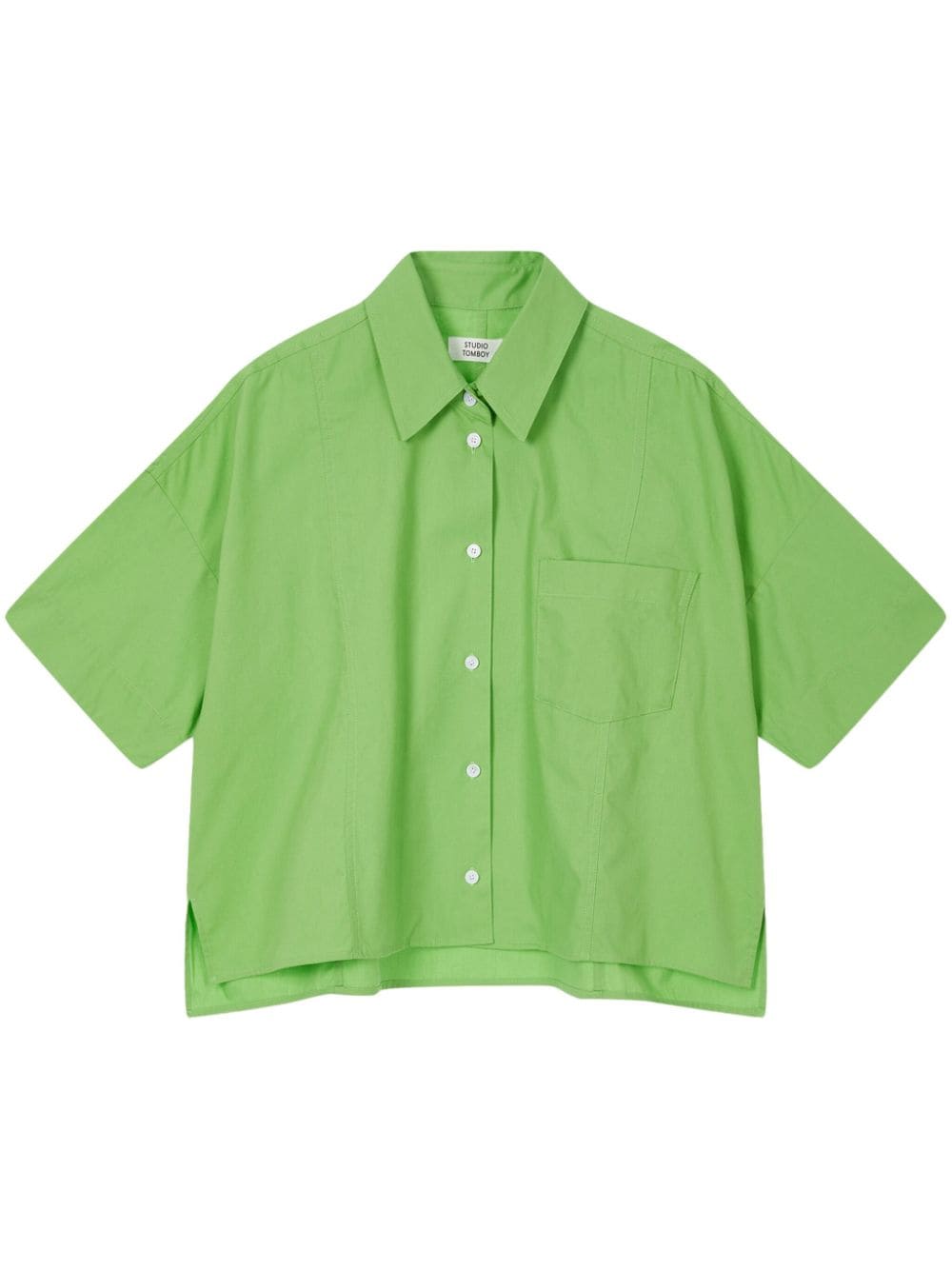 STUDIO TOMBOY short-sleeved cotton shirt Groen