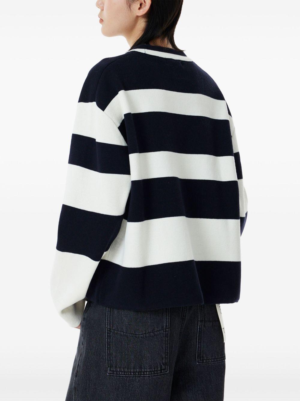 Shop Studio Tomboy Striped Knitted Jumper In Blue