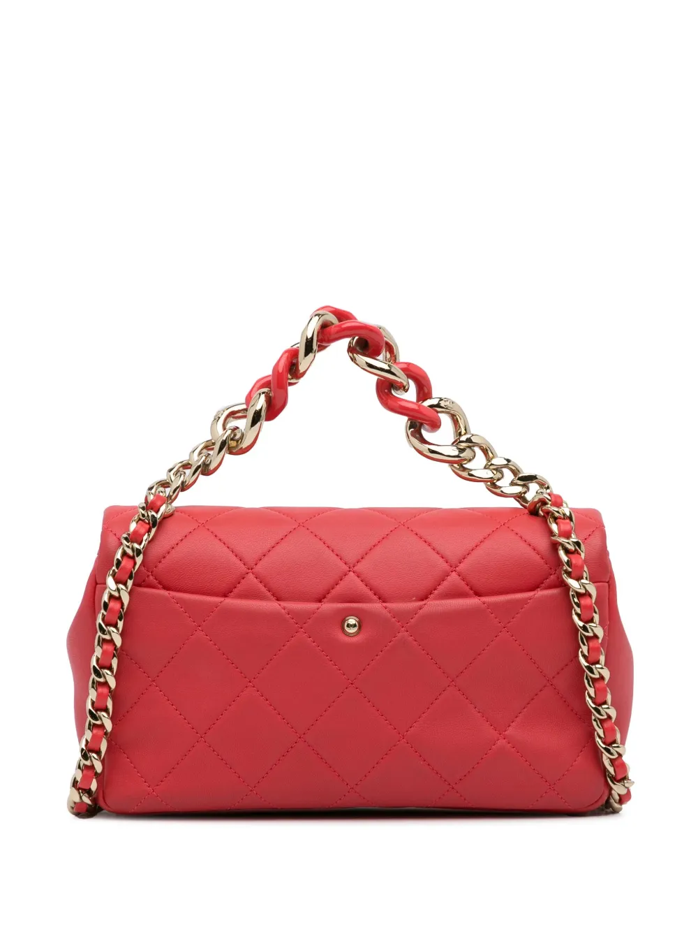 CHANEL Pre-Owned 2019 small diamond-quilted shoulder bag - Rood