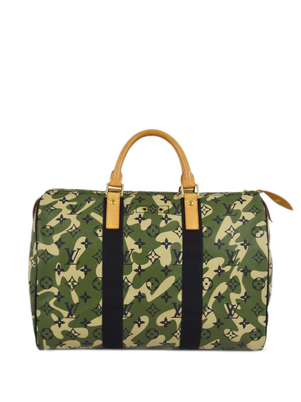Pre-owned Louis Vuitton 2008 Monogramouflage Speedy 35 Handbag In 绿色