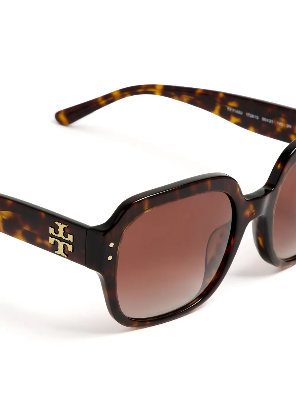 Tory Burch Zonnebril met oversized montuur Bruin