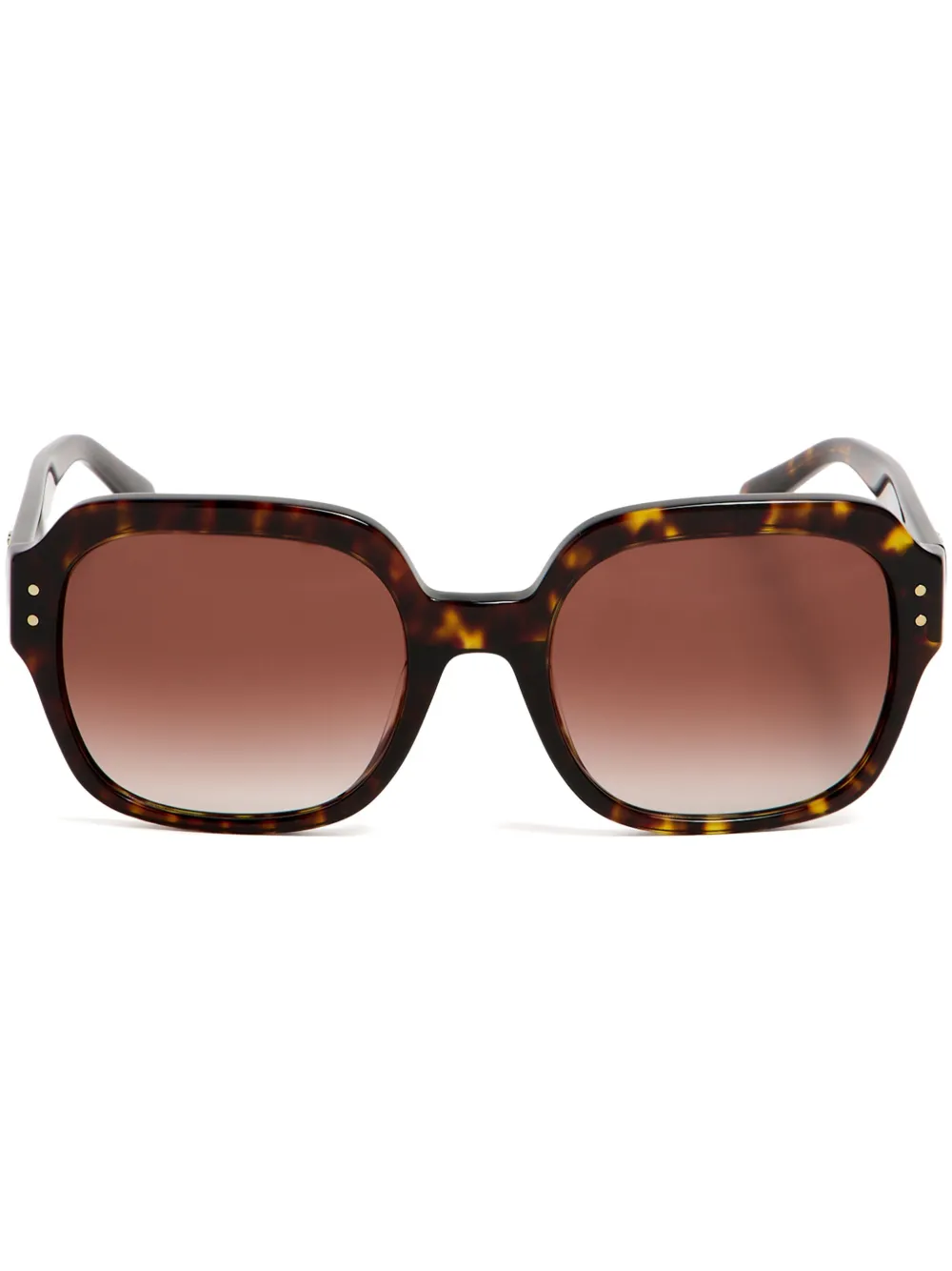Tory Burch Zonnebril met oversized montuur Bruin