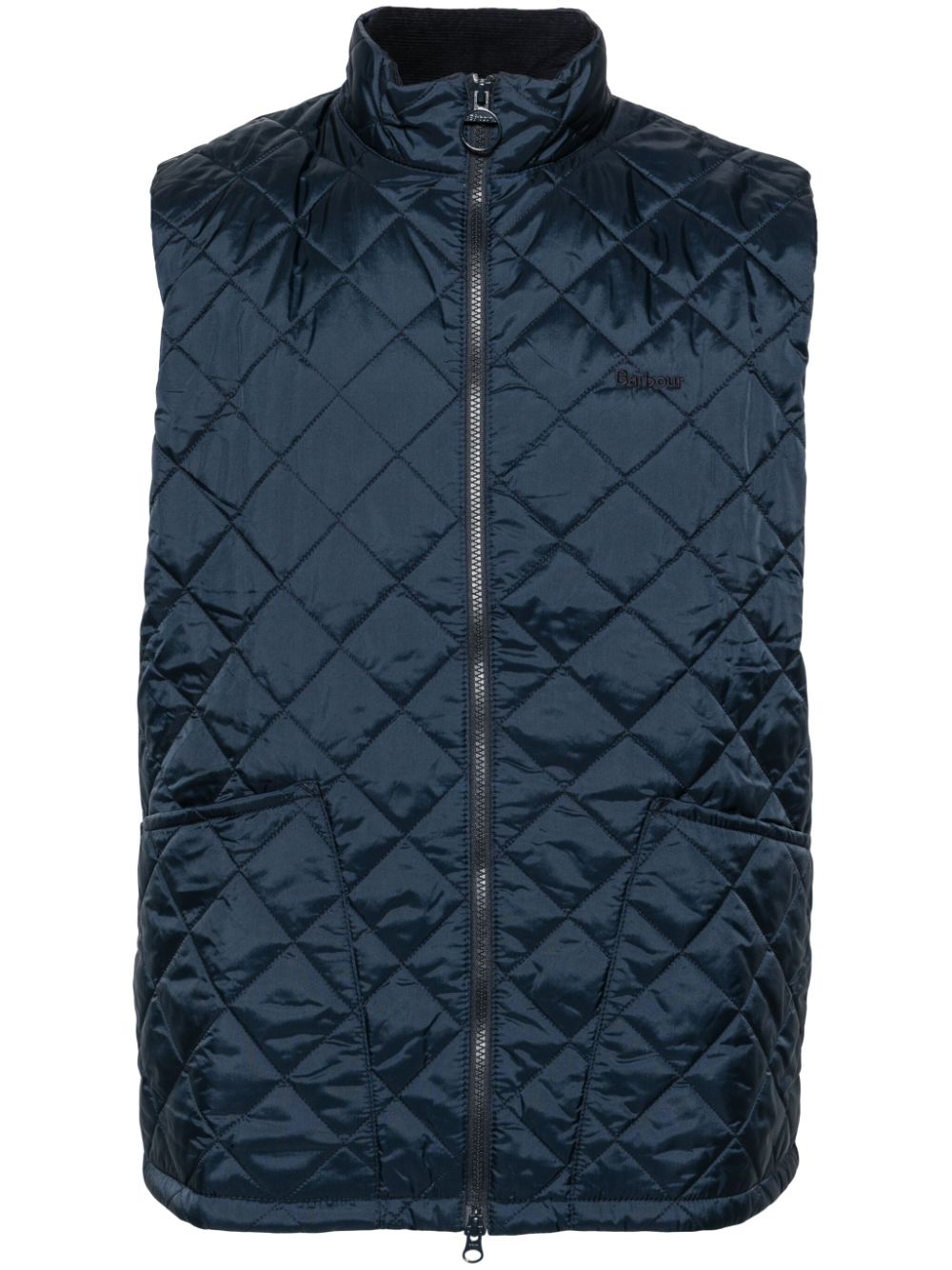 Shop Barbour Monty Quilted Gilet In Blue