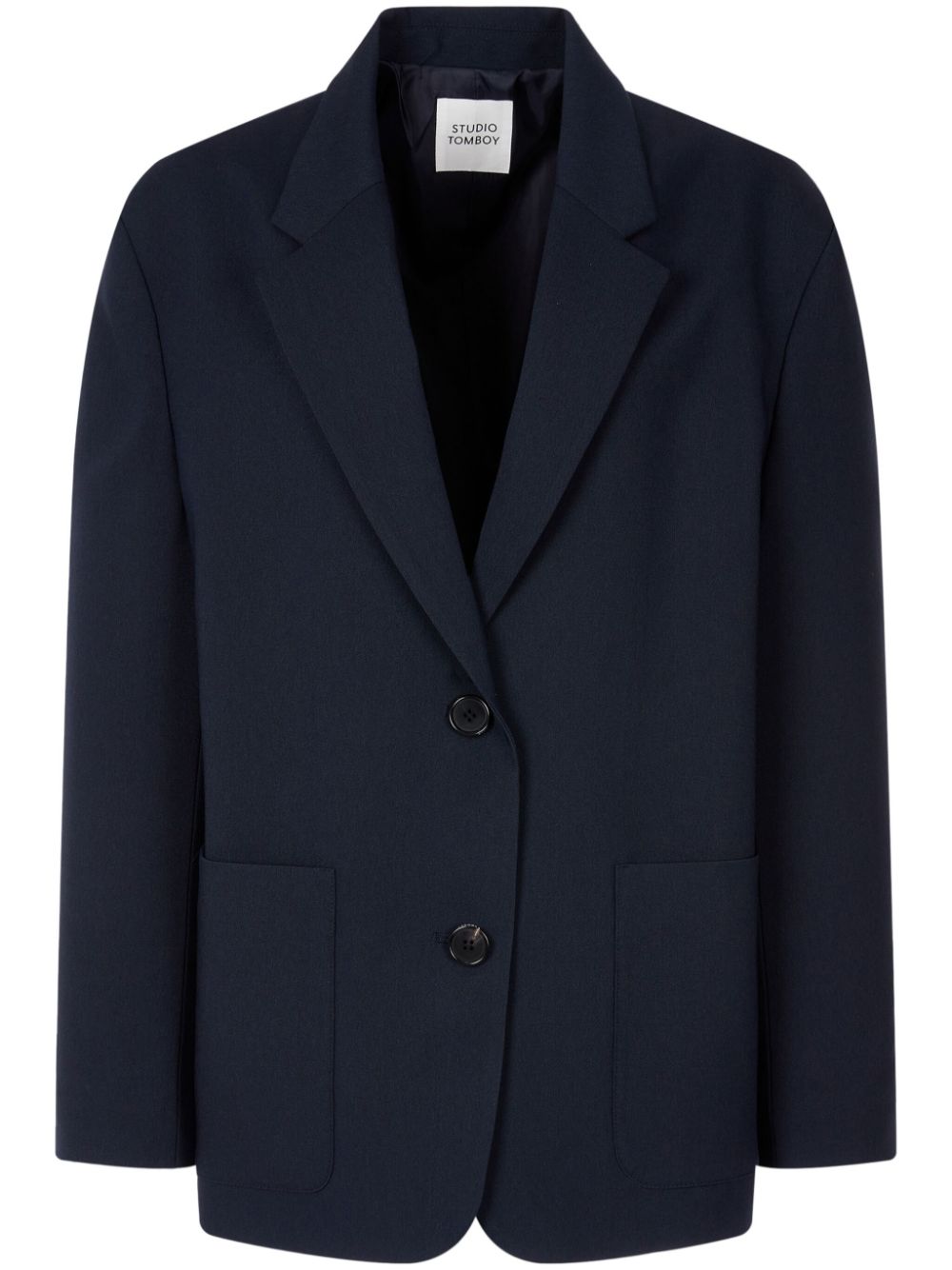 Studio Tomboy Notched-lapels Single-breasted Blazer In Blue