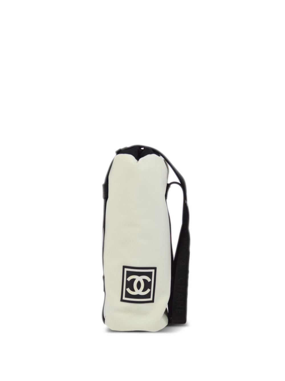 Pre-owned Chanel 2003 Sports Line Bottle Holder Bag In White