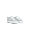 Versace Kids logo-embroidered canvas sneakers - Grey