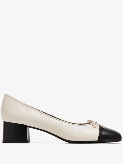 Tory Burch 45mm cap-toe leather pumps