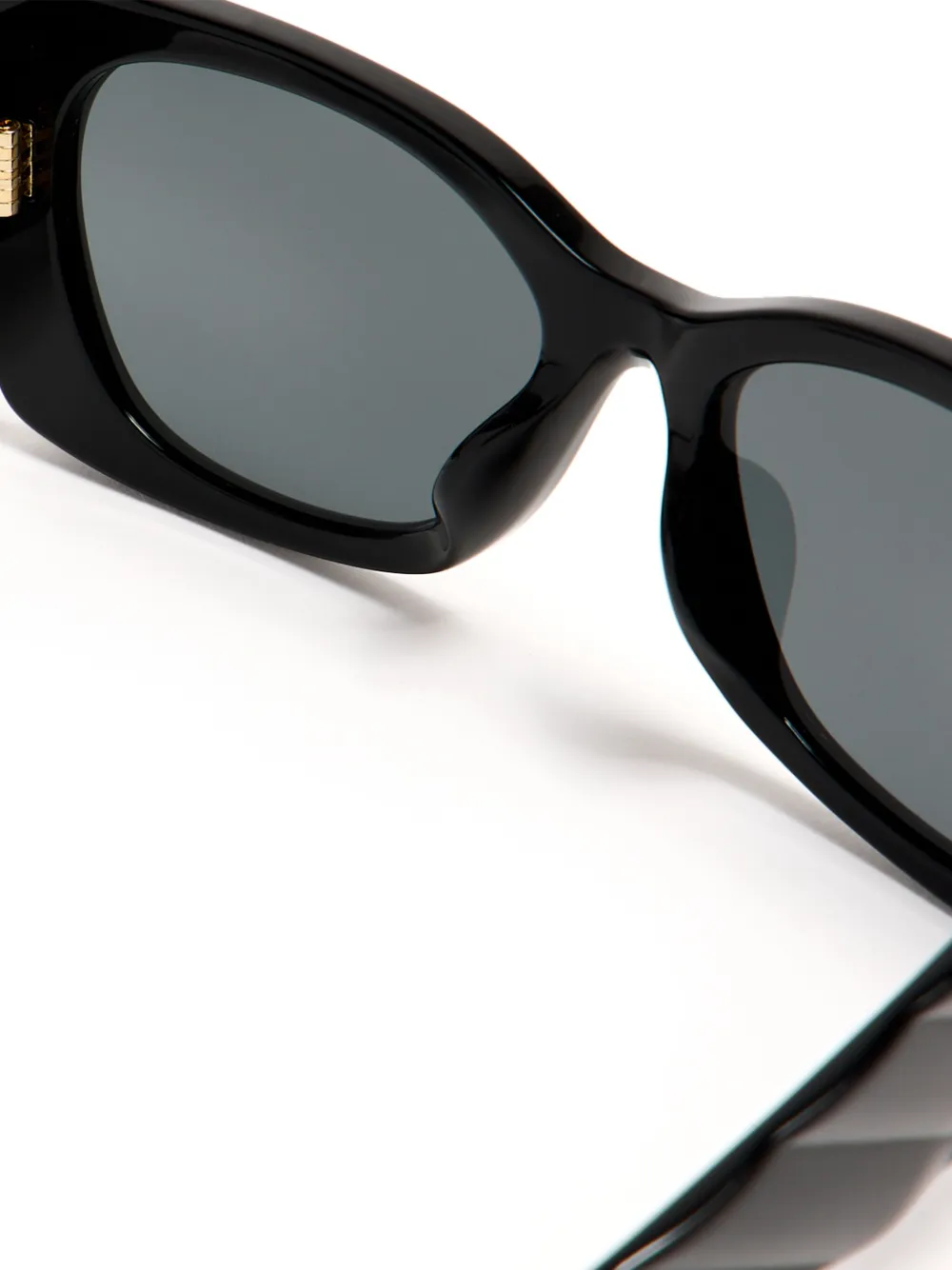 Tory Burch Zonnebril met rechthoekig montuur Zwart