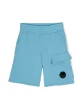 C.P. Company Kids Lens-detail track shorts - Blue