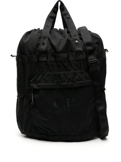 C.P. Company logo-embroidered slouchy messenger bag