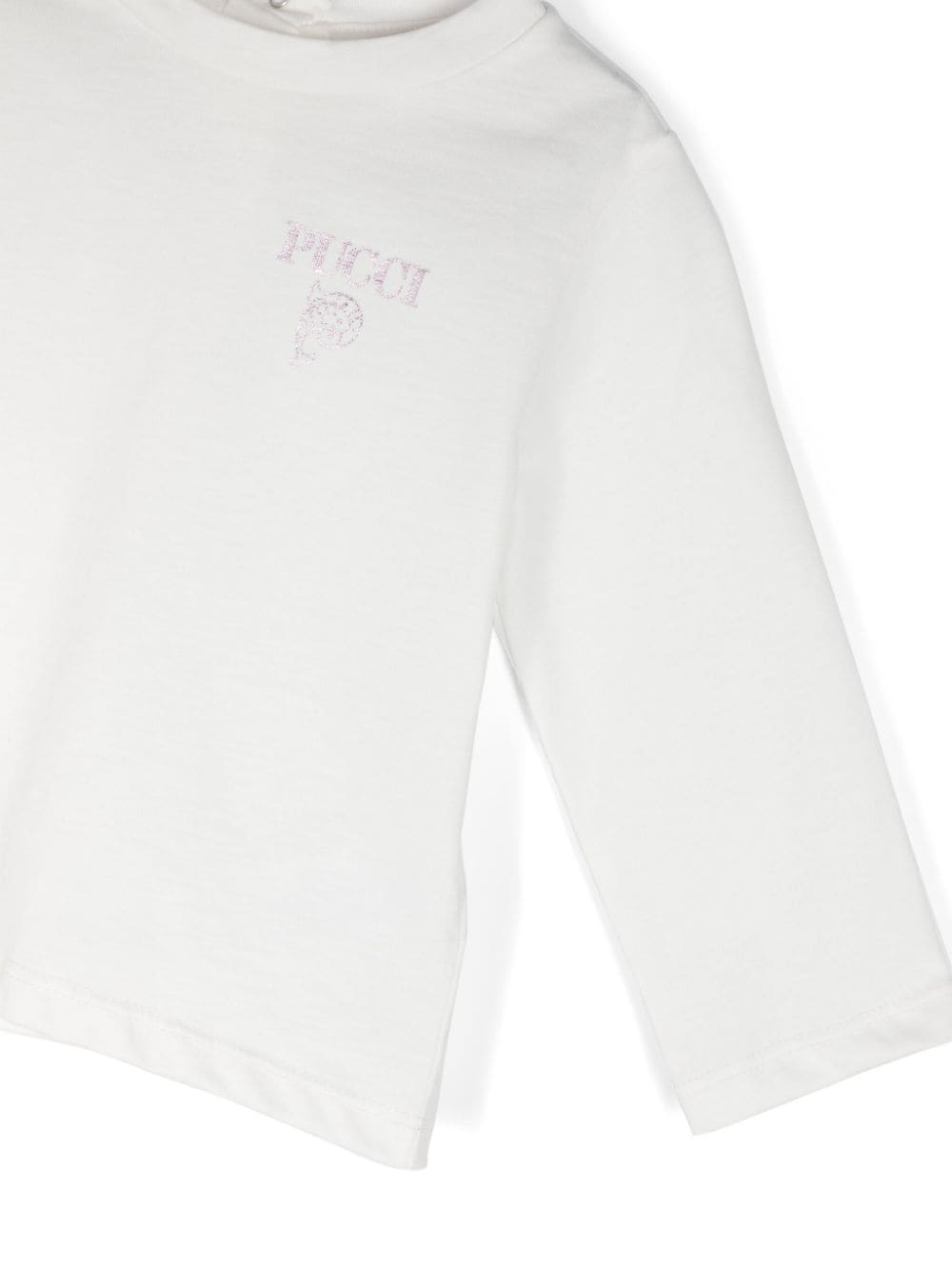 Shop Pucci Junior Logo-print Cotton T-shirt In White