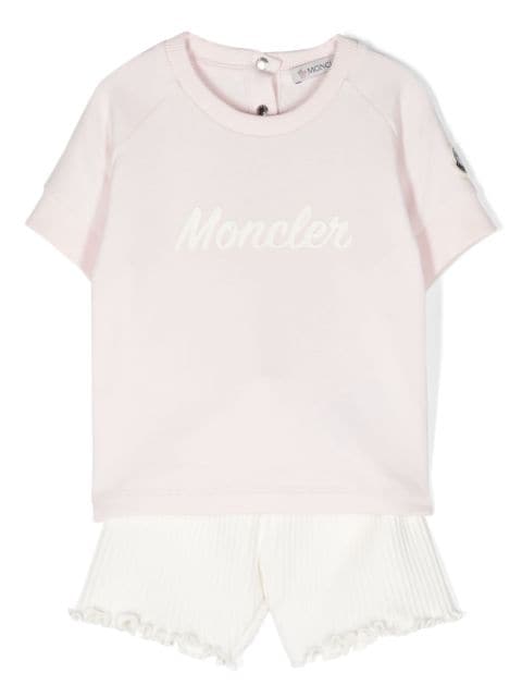 Moncler Enfant logo-print ribbed short set