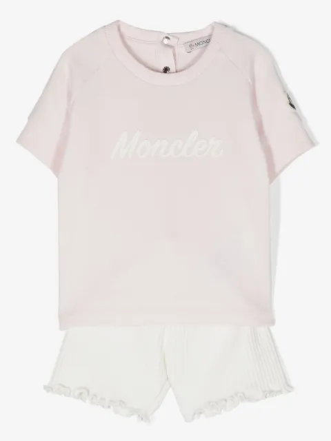 Moncler Enfant logo-print ribbed short set