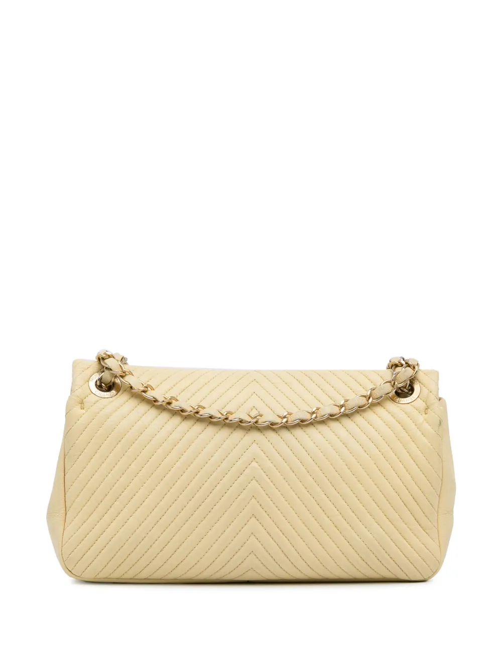 CHANEL Pre-Owned 2013-2014 jumbo Classic Flap shoulder bag - Beige