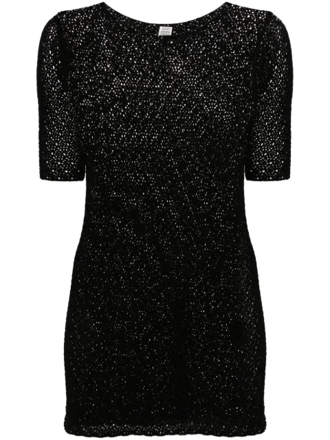 TOTEME bardot-neck sheer jumper