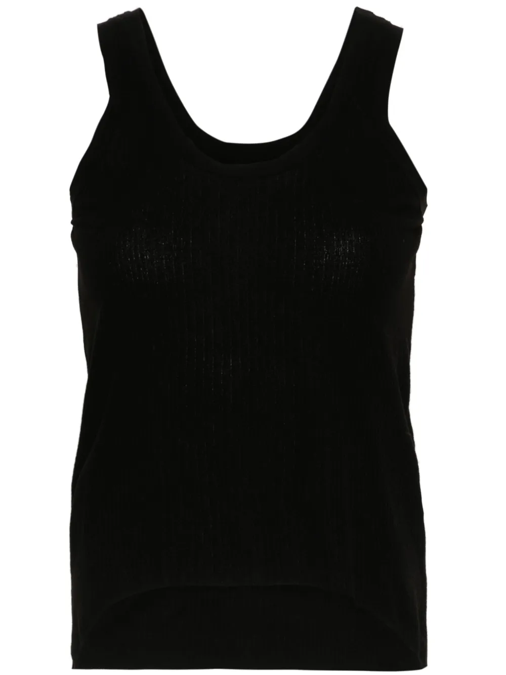 Maison Margiela Geribbelde tanktop Zwart