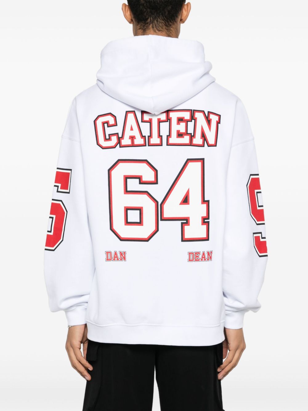 Shop Dsquared2 Caten 64 Cotton Hoodie In White