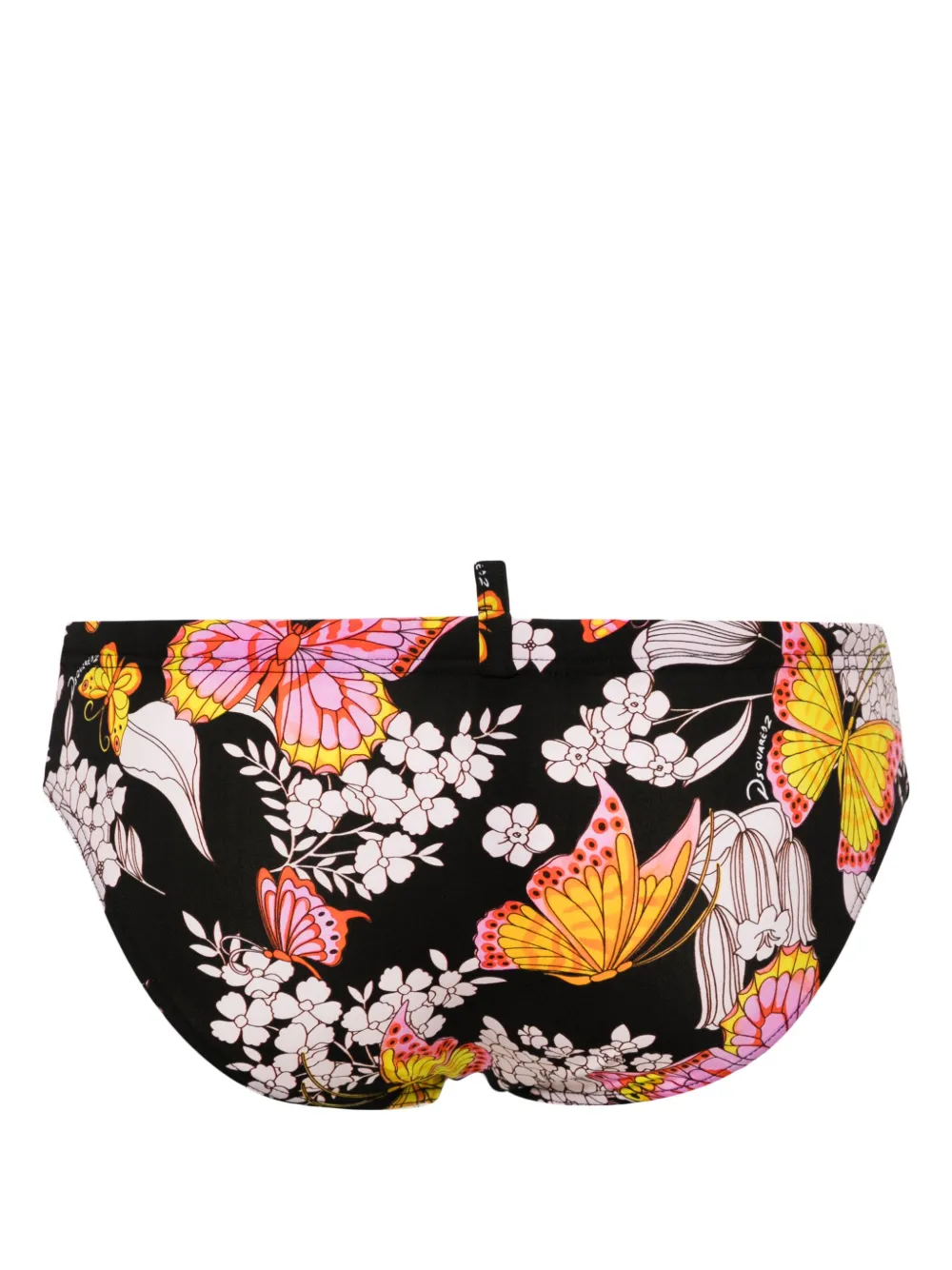 Dsquared2 Zwembroek met bloemenprint - Zwart