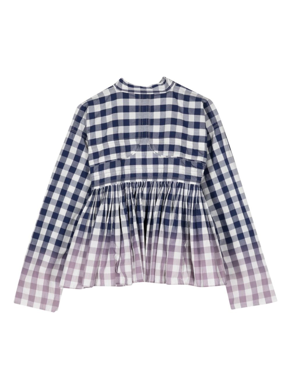 Comme des Garçons TAO gingham-check wrap blouse - Wit