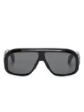 Palm Angels Eyewear logo-embossed pilot-frame sunglasses - Black