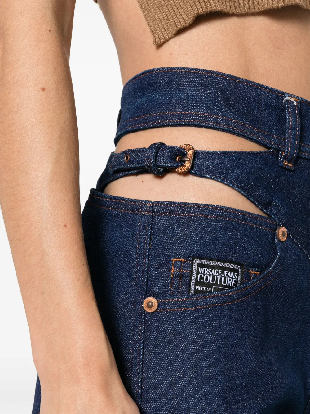 Versace Jeans Couture Cut out-detail Jeans - Farfetch