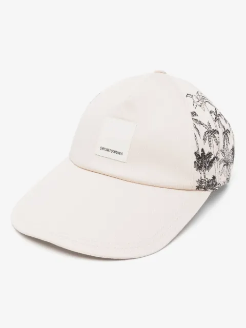 Emporio Armani embroidered cotton baseball cap