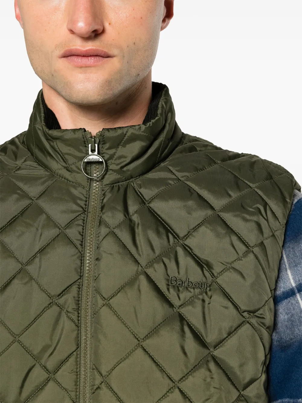 Shop Barbour Monty Quilted Gilet In Green