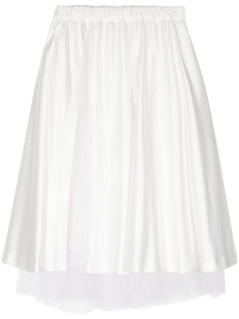 Noir Kei Ninomiya falda con diseño satinado a capas