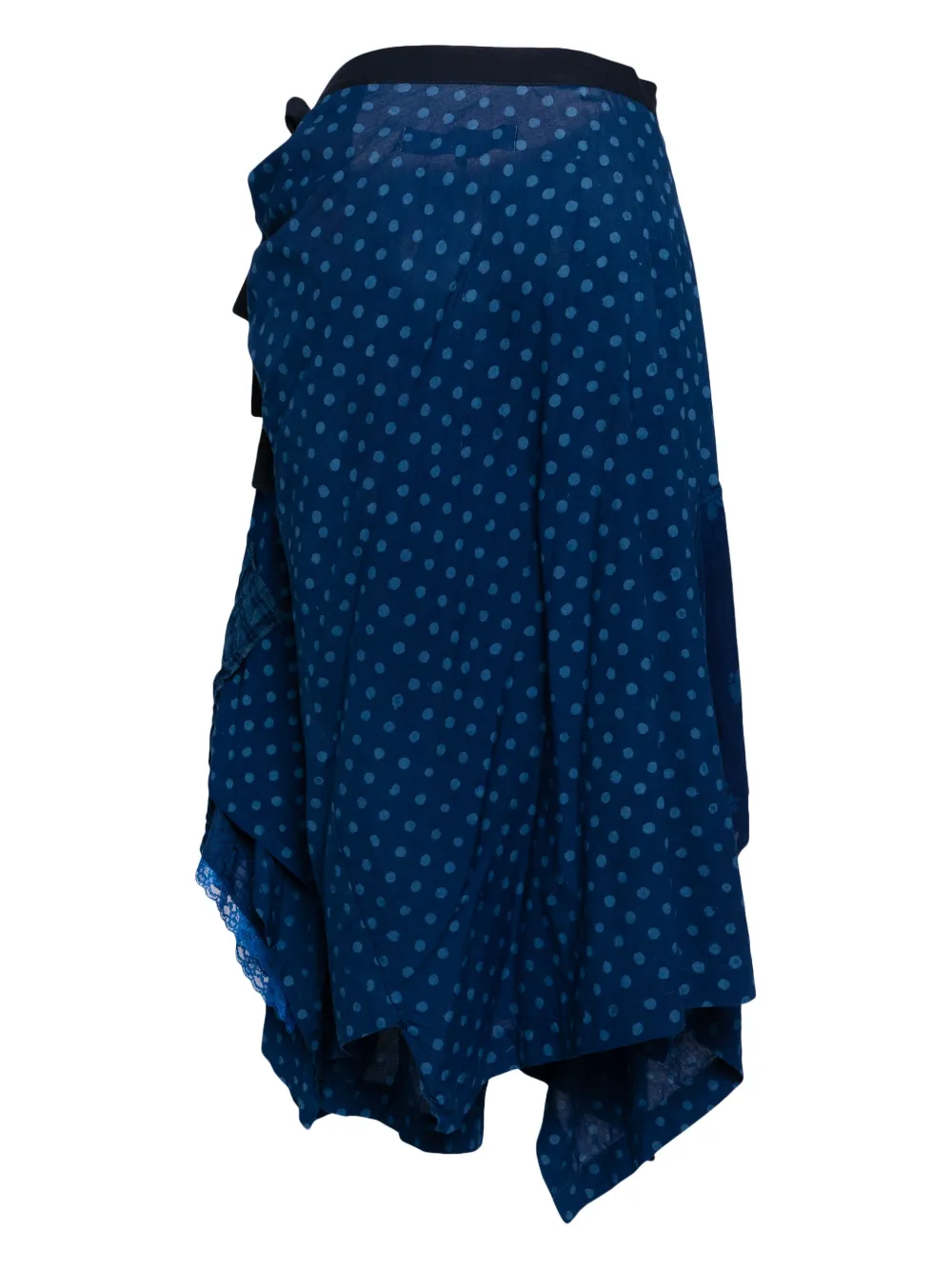 Shop Comme Des Garçons Tao Asymmetric Patchwork Maxi Skirt In Blue