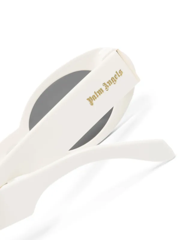 Palm Angels Eyewear Gilroy oval-frame Sunglasses | White | FARFETCH ZA