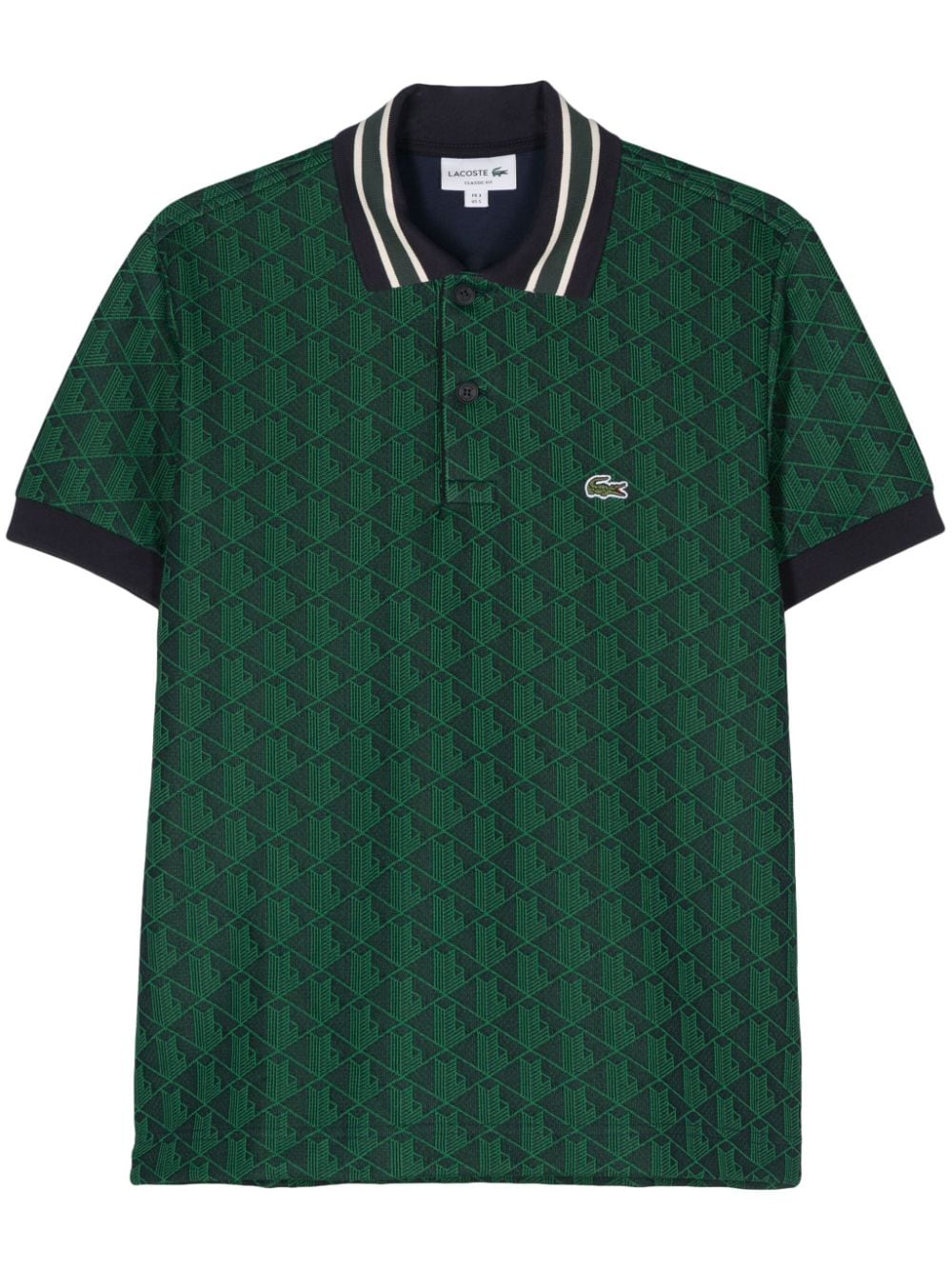 Lacoste Logo-patch Polo Shirt In Green
