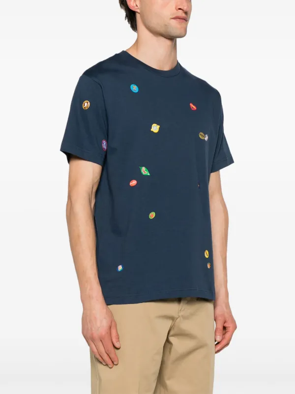 Kenzo Fruit Stickers Cotton T-shirt | Blue | FARFETCH