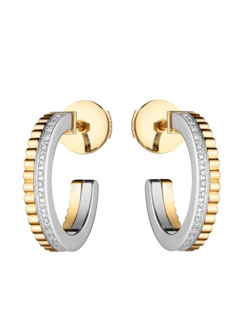 Boucheron 18kt gold Quatre Radiant Edition diamond hoop earrings