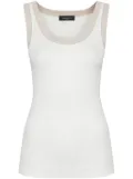 Fabiana Filippi lurex-trim ribbed tank top - White