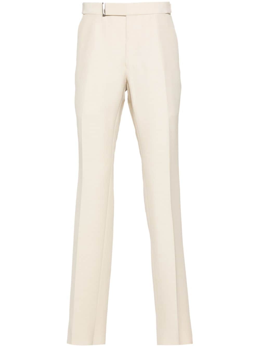Tom Ford Twill Tailored Trousers In Neutrals