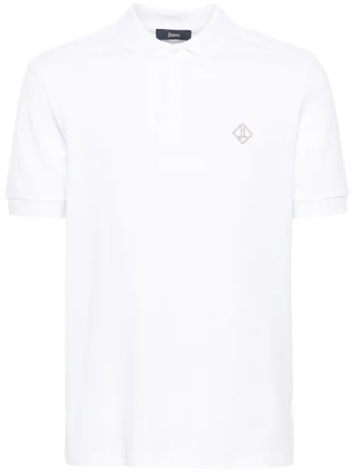 Polo en piqué à logo brodé - Herno - Modalova