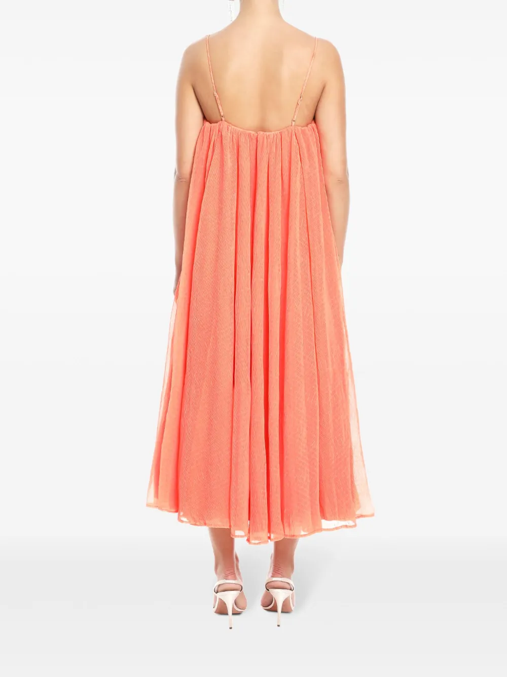 Aje Square-neck Layered Midi Dress In Pink