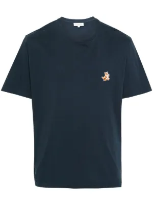 Maison Kitsuné Chillax Fox-appliqué T-shirt | Black | FARFETCH CA