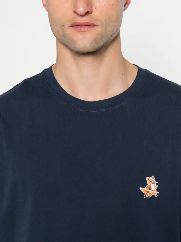 Maison Kitsune フォックス モチーフ Tシャツ Maison Kitsuné フォックスモチーフ Tシャツ | ブルー | FARFETCH JP